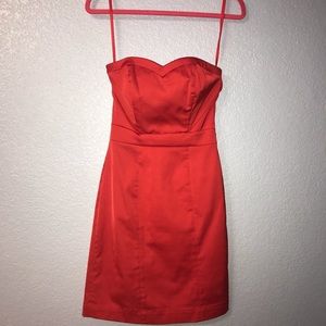 Coral Strapless Dress